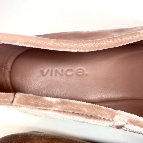 Vince Women Bray Velvet Smoking Slippers Flats Loafers Blush Pink Shoe sz 7.5 - Picture 15 of 17
